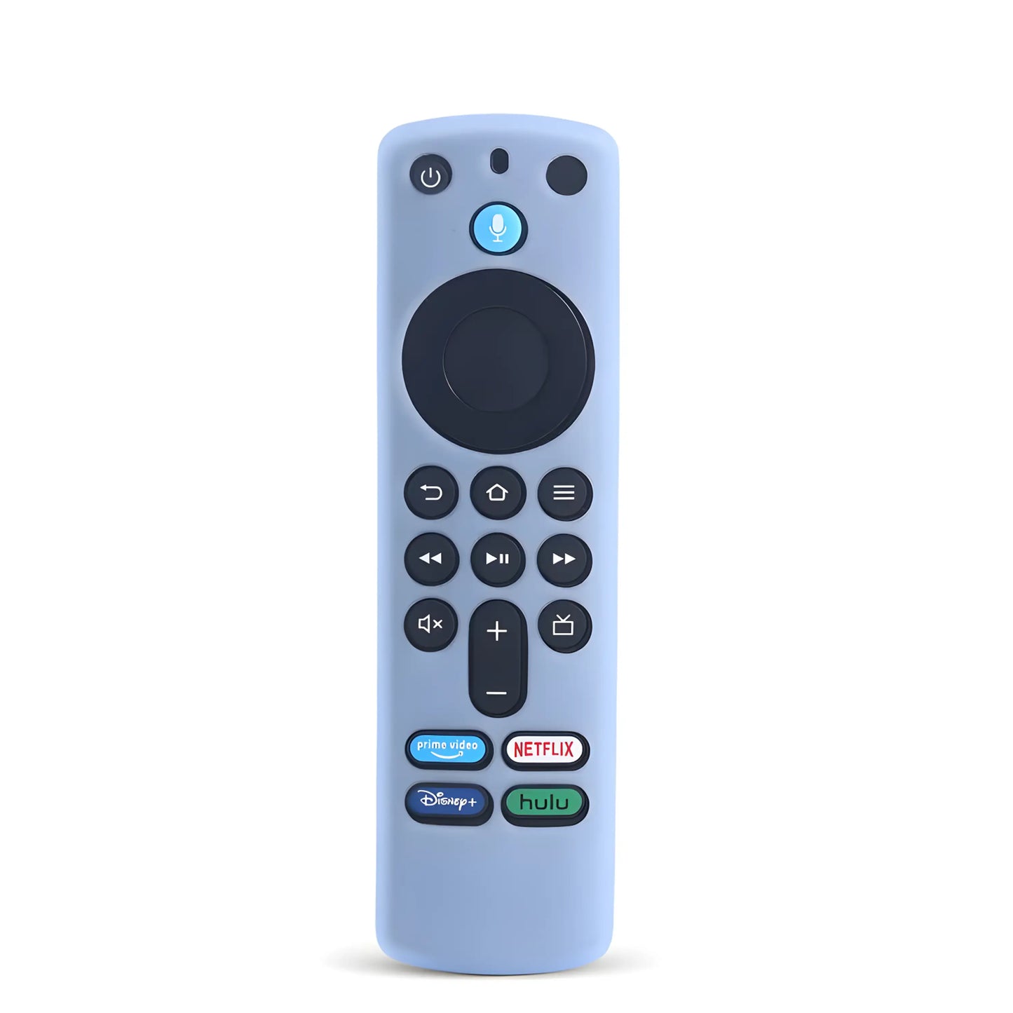 Blaue Silikonhülle für Amazon Fire TV Stick 4K Max Fernbedienung. Diese Glow-in-the-Dark Schutzhülle leuchtet im Dunkeln und ist stoßfest.