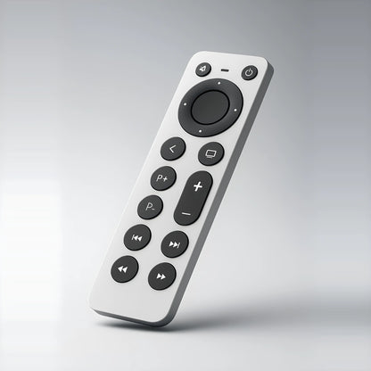 Apple TV Universal Fernbedienung – kompatibel mit allen Generationen von Apple TV, einschließlich A2843, A2737, A2169, A1842, A1625, A1427, A1469, A1378 und A1218 – modernes, schlankes Design in Silber-Schwarz für präzise Steuerung