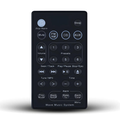 Bose Wave Ersatzfernbedienung AWRCC1 AWRCC2 AWRCC3 AWRCC4 für Music System I-V schwarz mit allen Funktionstasten