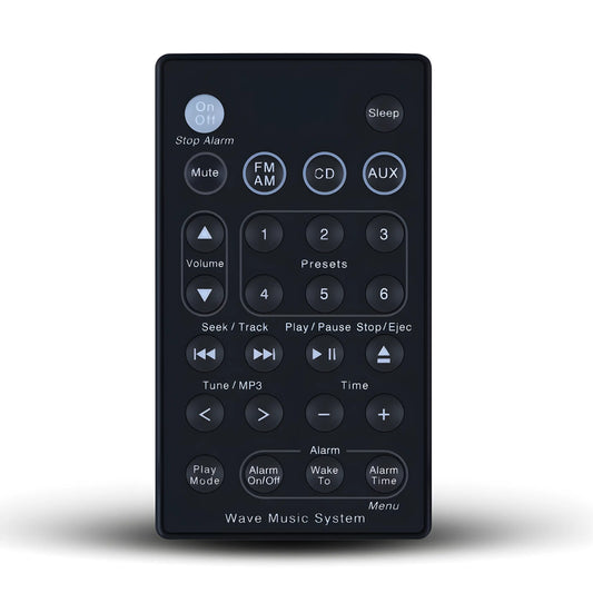 Bose Wave Ersatzfernbedienung AWRCC1 AWRCC2 AWRCC3 AWRCC4 für Music System I-V schwarz mit allen Funktionstasten