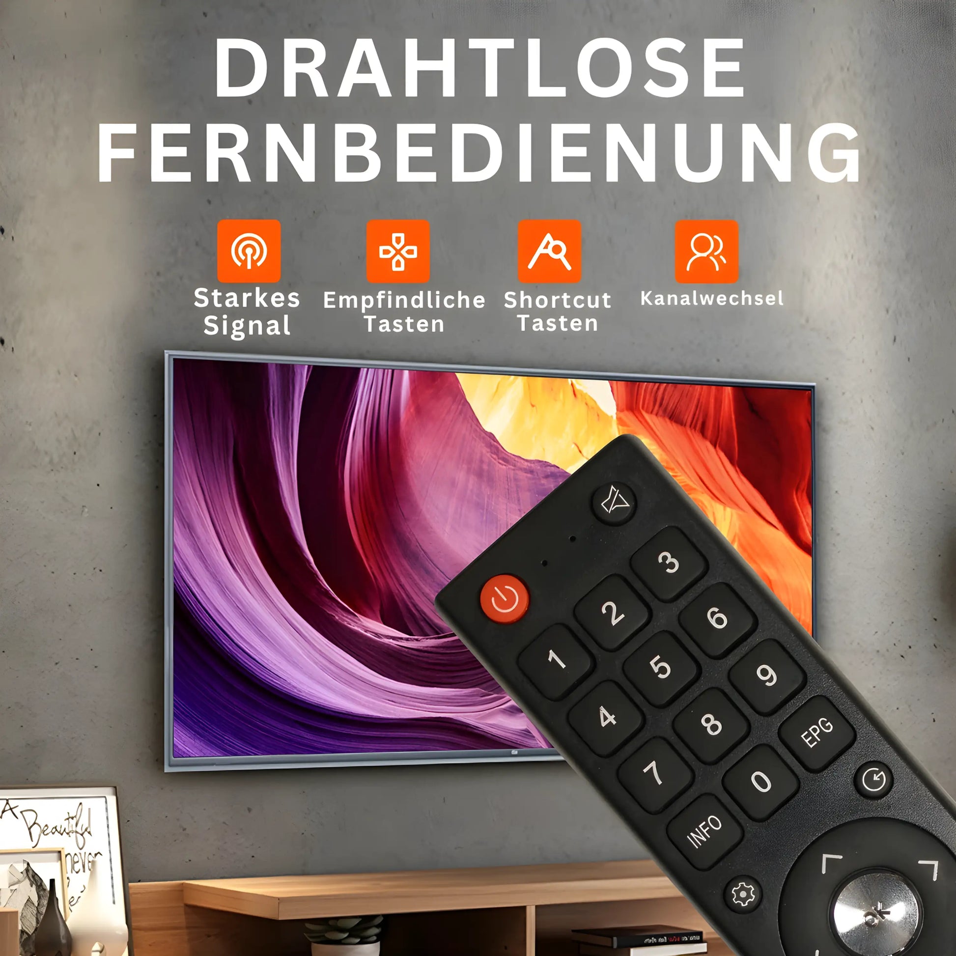 Drahtlose Ersatz Fernbedienung für CHIQ Smart TVs mit starkem Signal und empfindlichen Tasten.