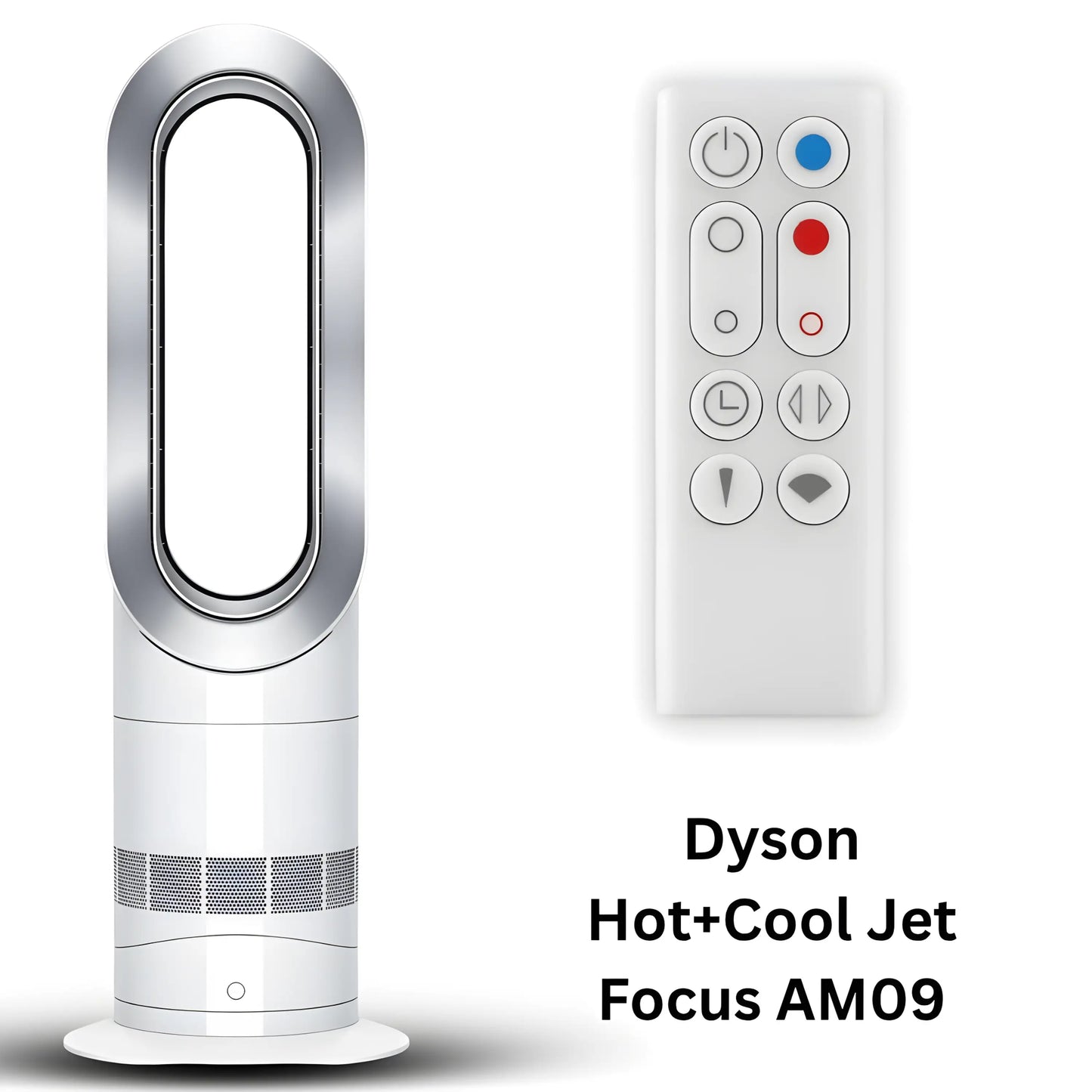 Dyson AM09 Hot+Cool Jet Focus Heizlüfter und passende Ersatz Fernbedienung AM09 AM10.