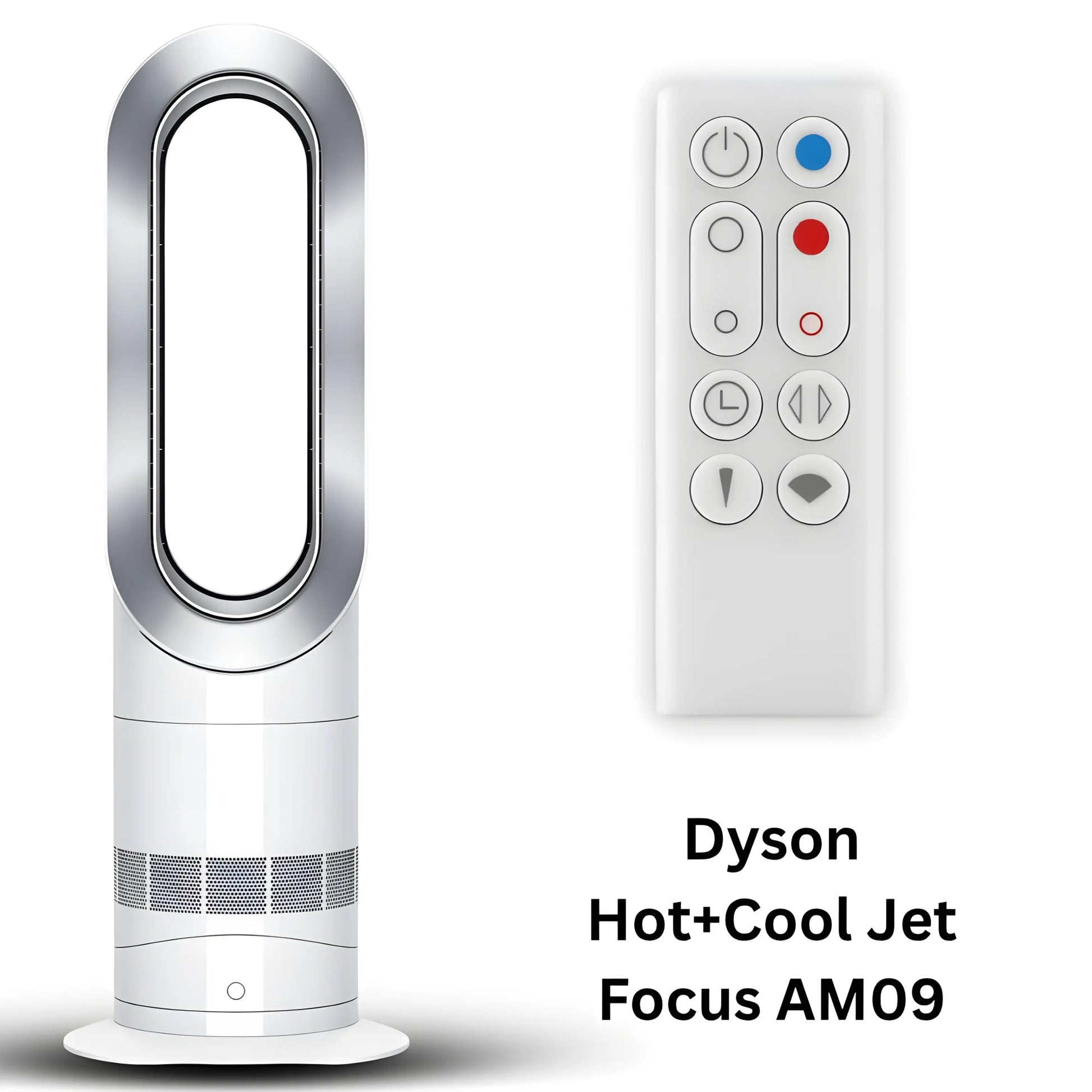 Dyson AM09 Hot+Cool Jet Focus Heizlüfter und passende Ersatz Fernbedienung AM09 AM10.