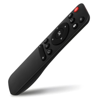 Hochwertige Ersatz Fernbedienung für HY300 HY320 HY300 PRO Projektor. Detaillierte Schrägansicht der Tasten und Bedienelemente. Direkt einsatzbereit ohne Programmierung.