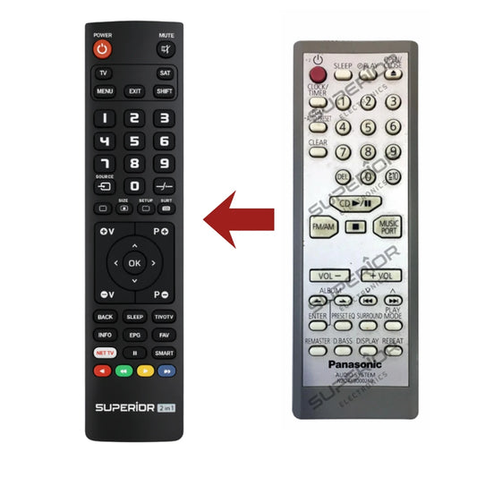Ersatz Fernbedienung N2QAYB000269 für Panasonic SA-EN36 Micro-Stereoanlage.