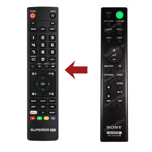 Ersatz Fernbedienung RMT-AH411U für die Sony HT-S100F Soundbar.