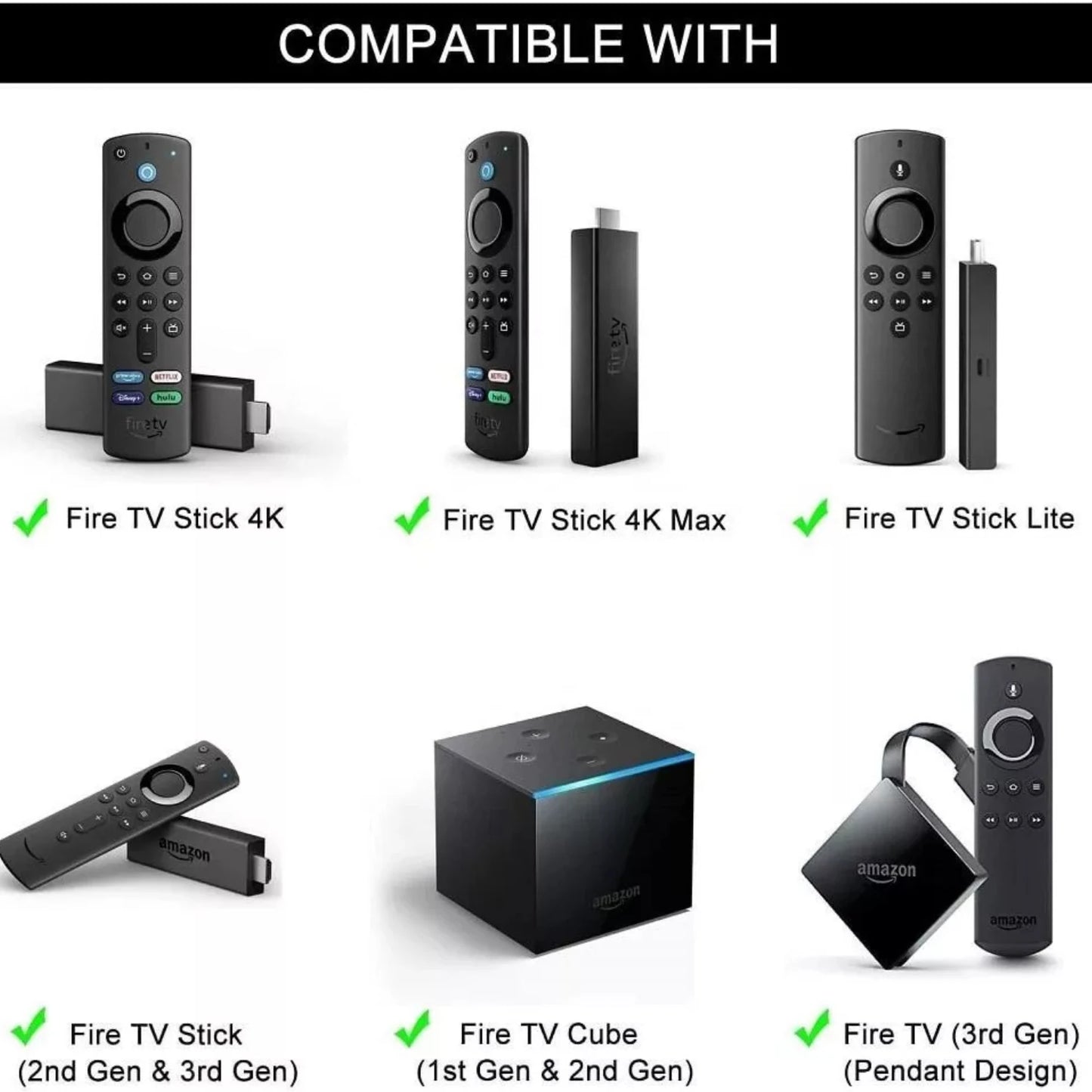 Smart Voice Remote Control L5B83G mit Netflix/Prime Video Tasten - Passend für Fire TV Stick 3rd Generation, Fire TV Cube und Fire TV 4K