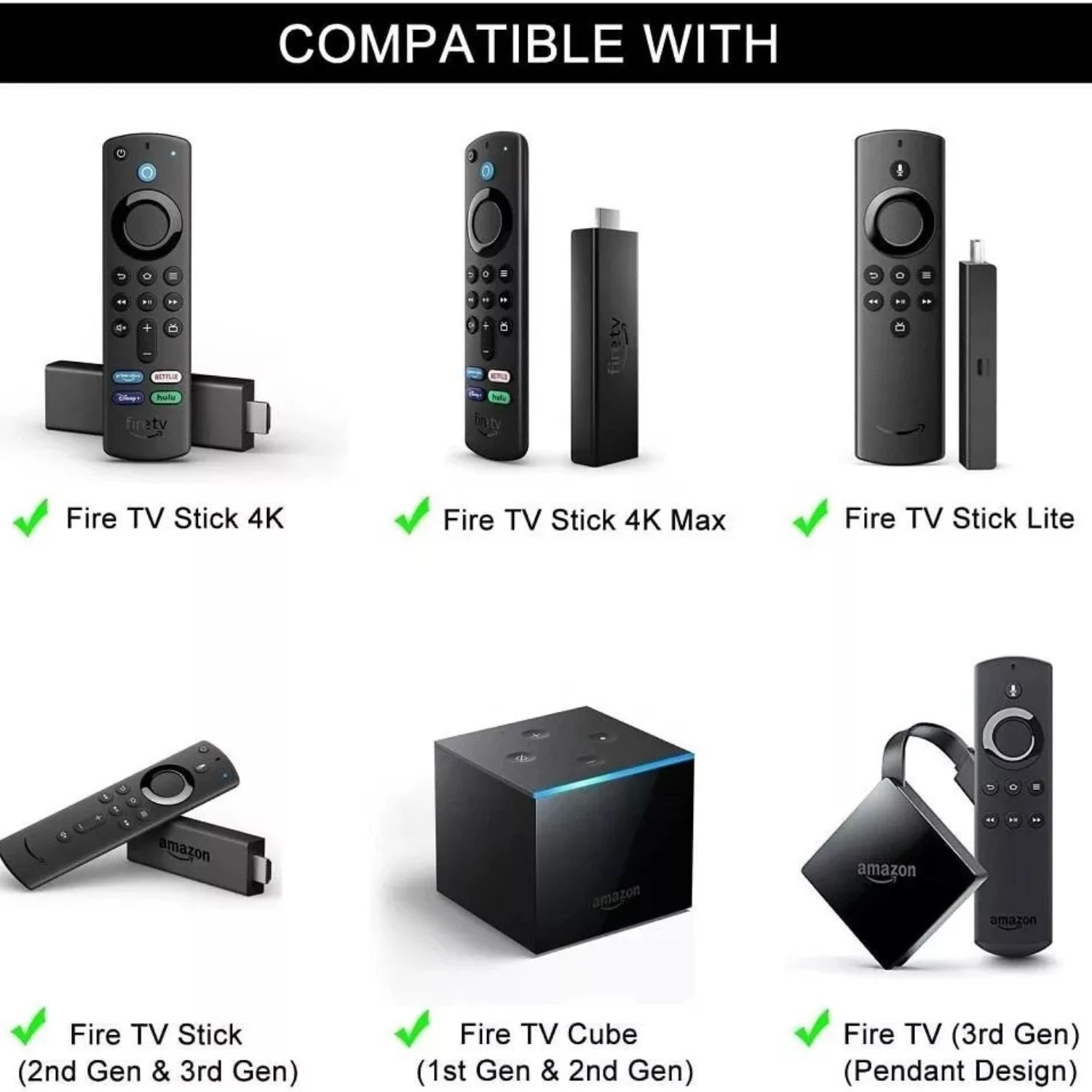 Smart Voice Remote Control L5B83G mit Netflix/Prime Video Tasten - Passend für Fire TV Stick 3rd Generation, Fire TV Cube und Fire TV 4K