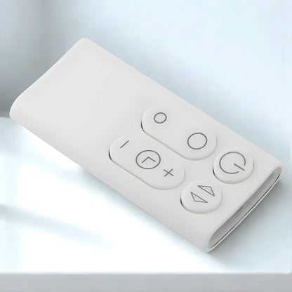 Weiße Dyson Ersatzfernbedienung für Modelle 965824-01, 965824-02 und 965824-03 – modernes Design, liegt flach auf heller Oberfläche