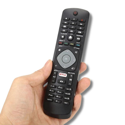 Vorderansicht der universalen Ersatzfernbedienung für Philips Smart TVs.