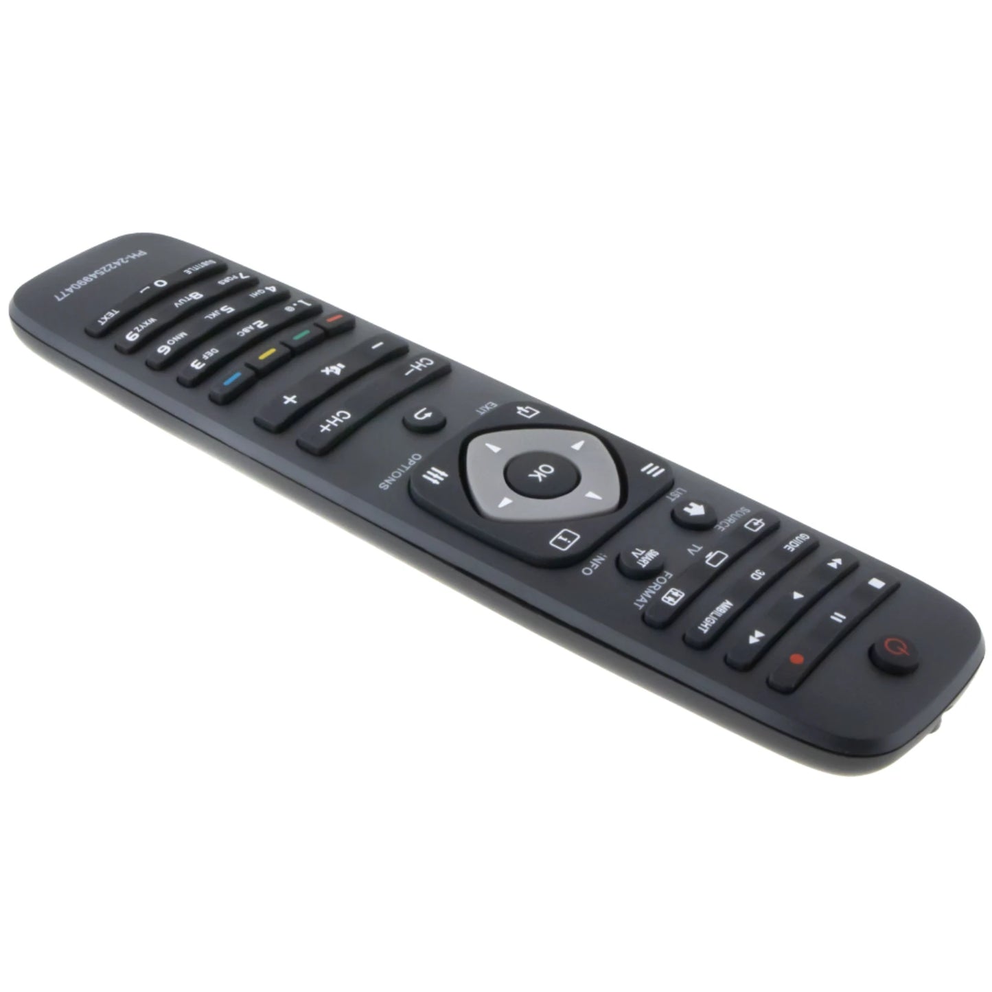 Ansicht der Tasten der Ersatzfernbedienung YKF314-001 für Philips Smart TVs.