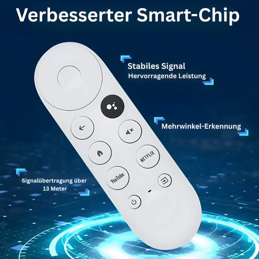 G9N9N Ersatzfernbedienung mit verbessertem Smart-Chip – stabiles Signal, Mehrwinkel-Erkennung und Signalübertragung bis zu 13 Metern für Google Chromecast 4K HD