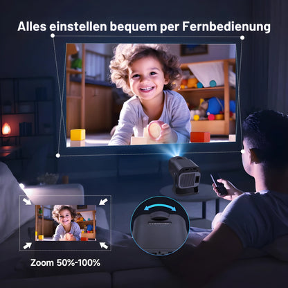 Ersatz Fernbedienung für HY300 HY320 PRO Projektor zur Zoom-Einstellung (50%-100%) und Keystone-Korrektur. Bequeme Bildeinstellung vom Sofa aus. Alle Funktionen.