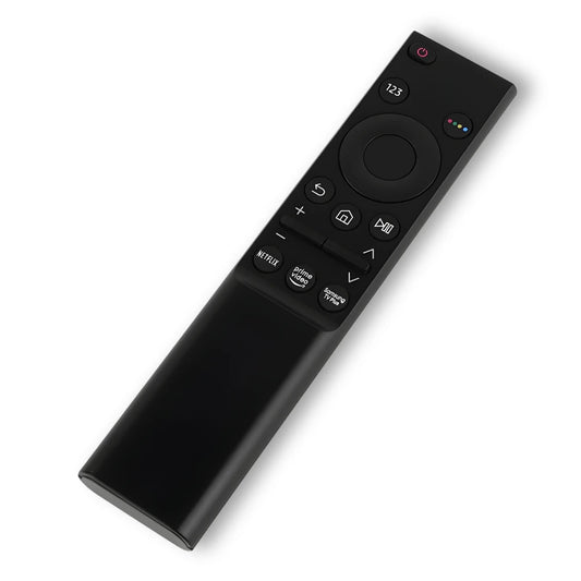 Detailreiche Ansicht von rechts der Smart-Fernbedienung BN59-01298D für Samsung Fernseher.