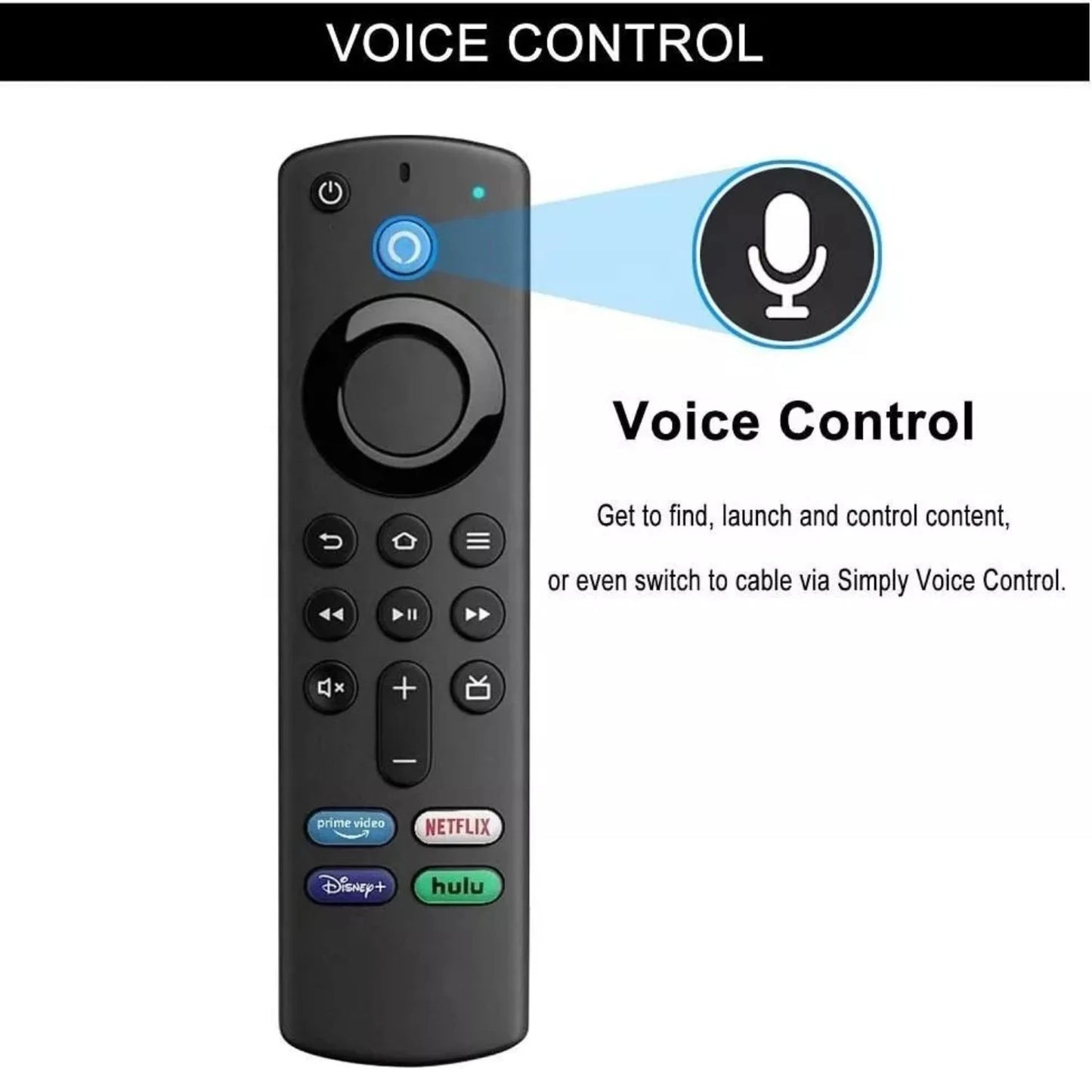 Fire TV Stick Remote Control L5B83G mit Sprachsteuerung - Universal kompatibel mit Fire TV Stick 4K, 4K Max, Lite und Cube Generationen