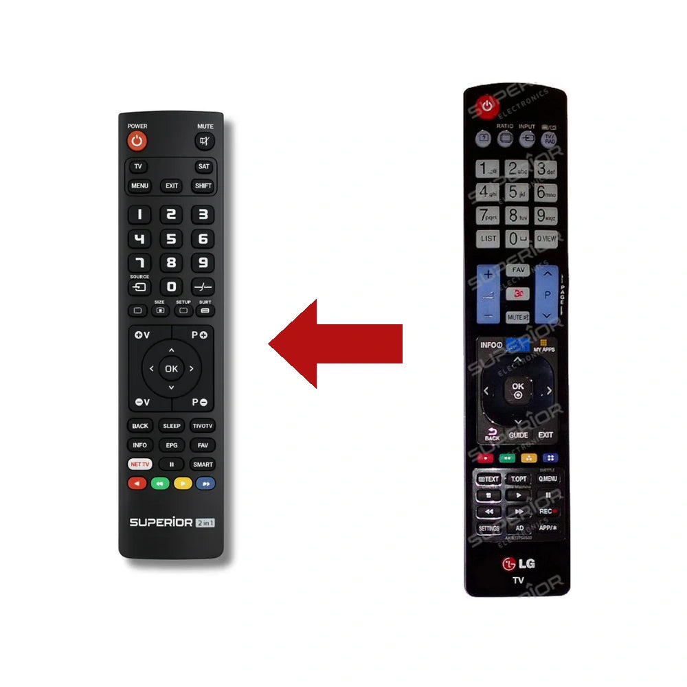 LG 32LA620S Ersatzfernbedienung Vergleich mit Original