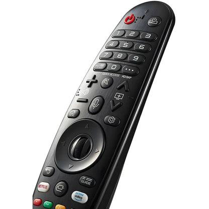 Nahaufnahme der LG AKB75855501 Magic Remote – Ersatzfernbedienung mit Sprachsteuerung, Scrollrad und Smart-TV-Tasten für LG Fernseher
