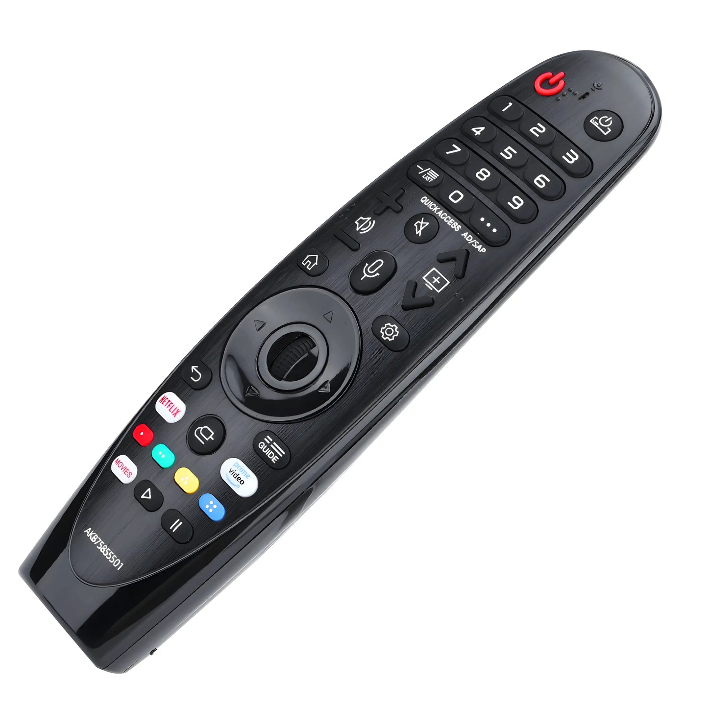 LG AN-MR650A Magic Remote in elegantem Schwarz – ergonomisches Design mit Sprachsteuerung, Scrollrad und Netflix-/Prime Video-Tasten für Smart TV