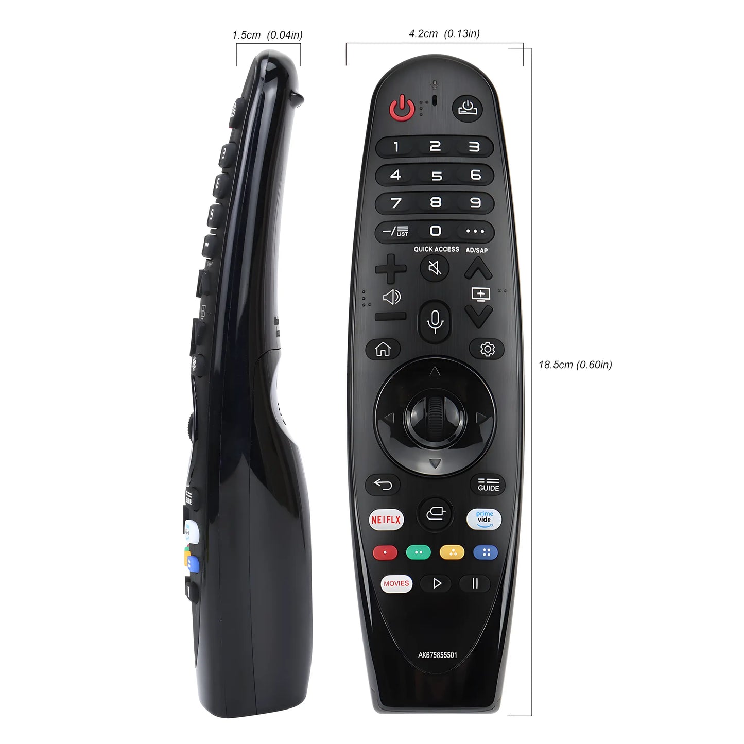 LG MR20GA Magic Remote – Fernbedienung mit Sprachsteuerung, Scrollrad und ergonomischem Design für OLED CX, GX, BX, NanoCell und 4K UHD Fernseher