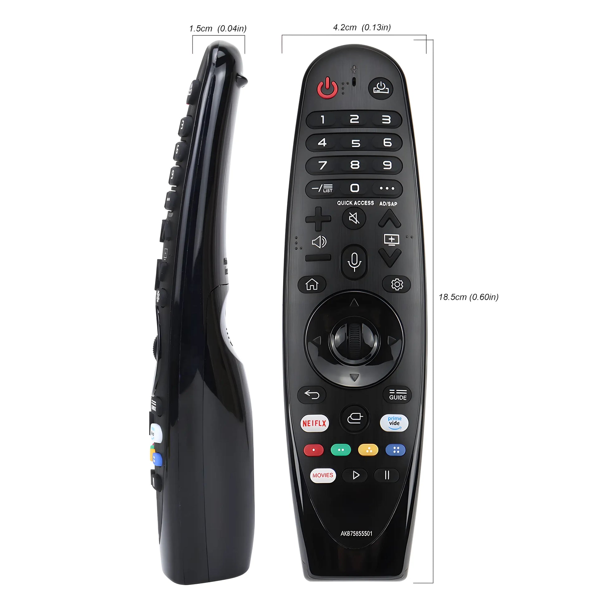 LG MR20GA Magic Remote – Fernbedienung mit Sprachsteuerung, Scrollrad und ergonomischem Design für OLED CX, GX, BX, NanoCell und 4K UHD Fernseher