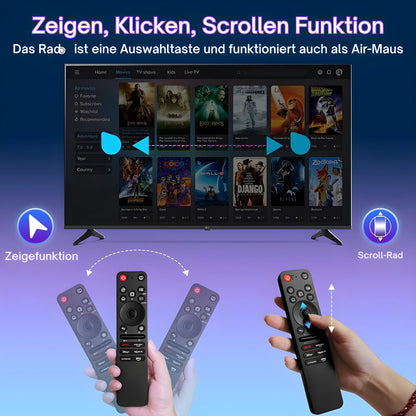 LG MR25GA Magic Ersatz Fernbedienung. Demonstriert Zeigen, Klicken und Scrollen mit der Air-Maus und dem Scroll-Rad. Intuitive Zeigerfunktion (Pointer).