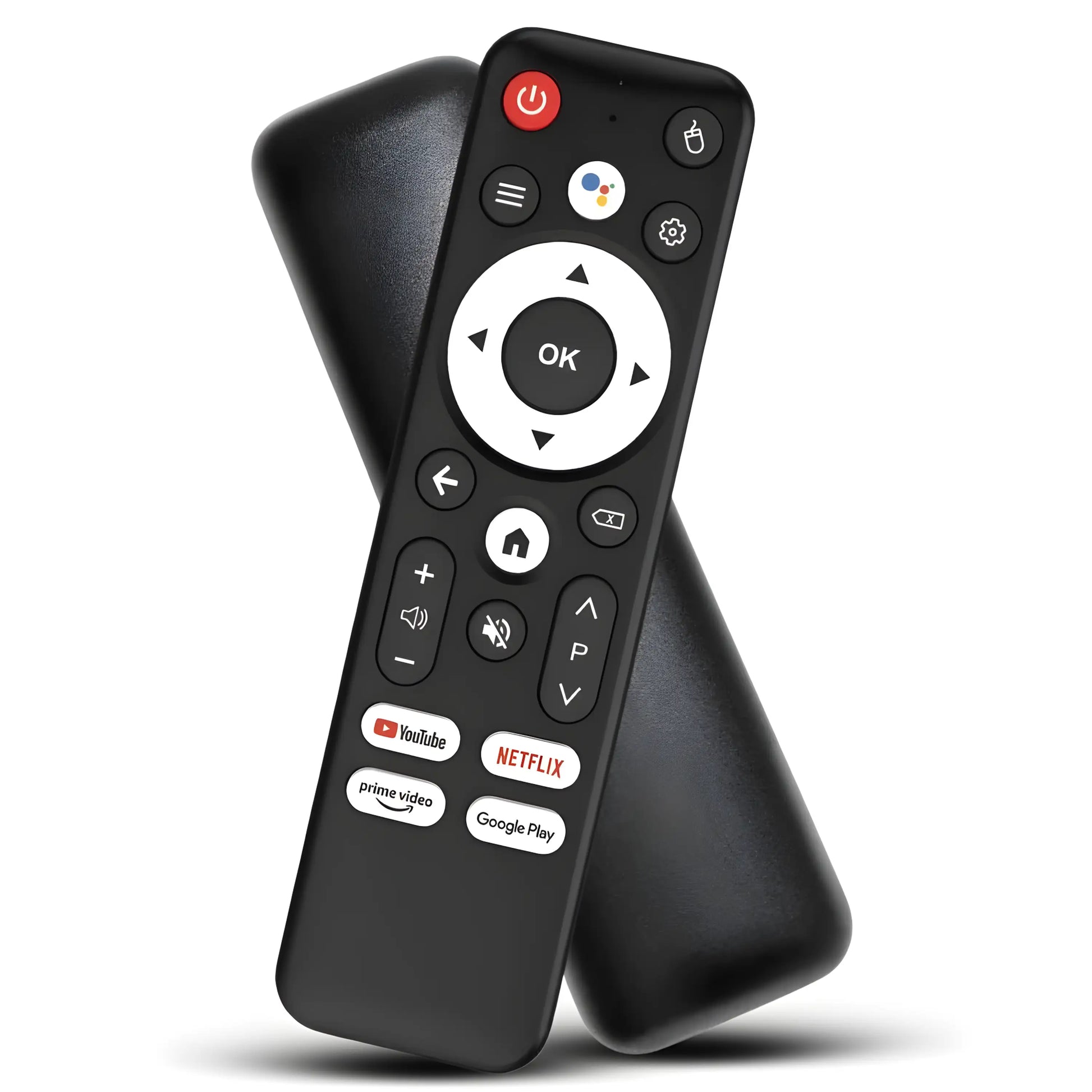 Mortal Android TV Box Ersatzfernbedienung mit Google Assistant Netflix YouTube Prime Video