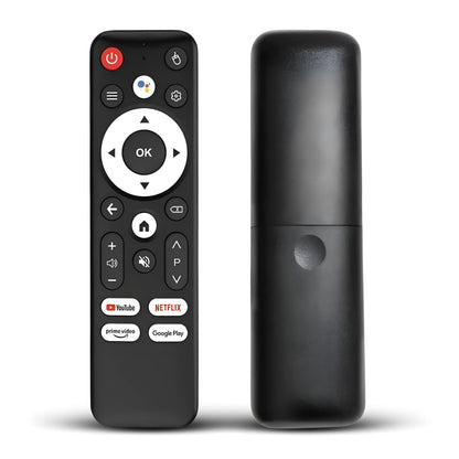 Bluetooth Sprachfernbedienung Vorder- und Rückseite für Mortal Android TV Box mit Google Assistant