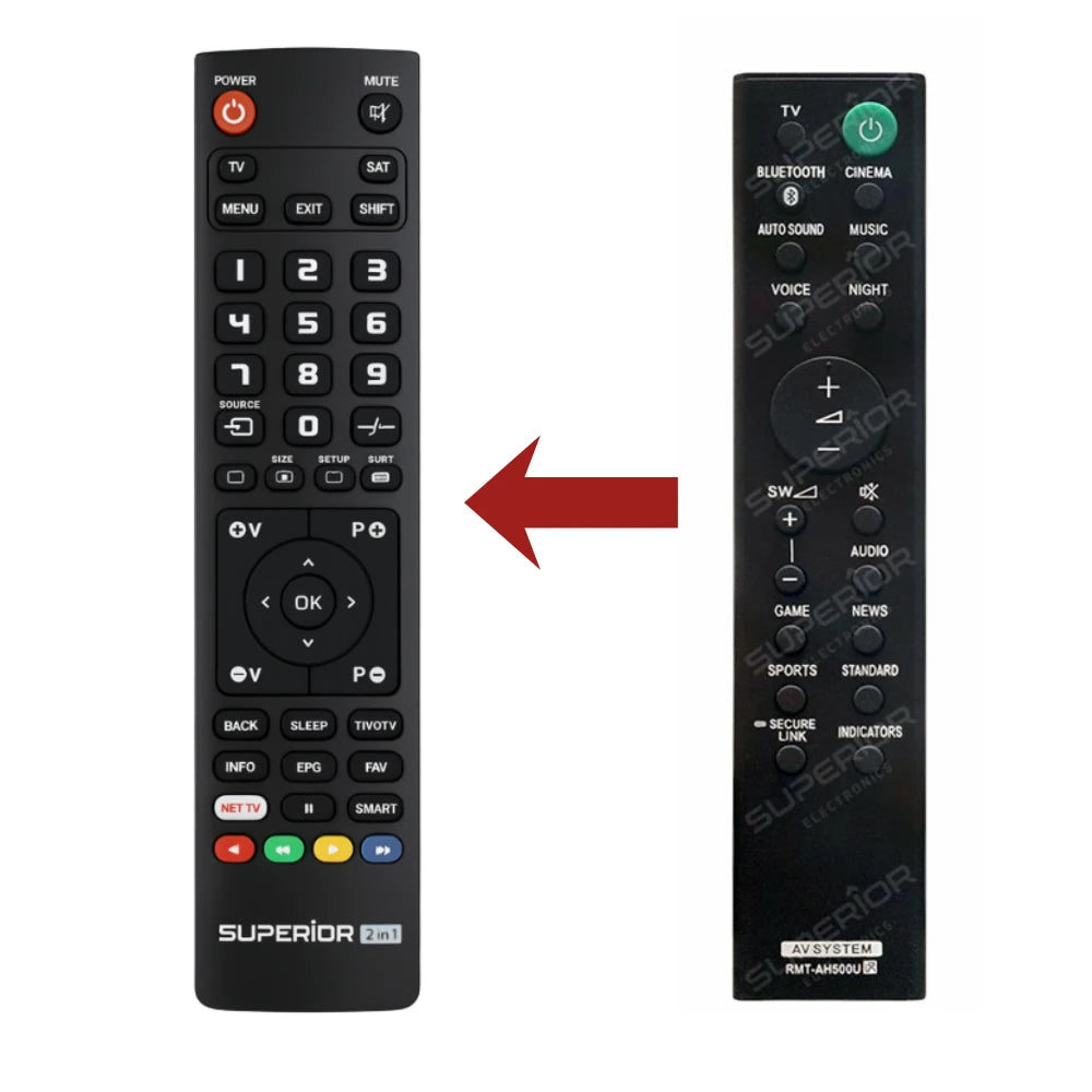 Ersatz Fernbedienung RMT-AH200U für das Sony HT-CT390 Heimkinosystem.