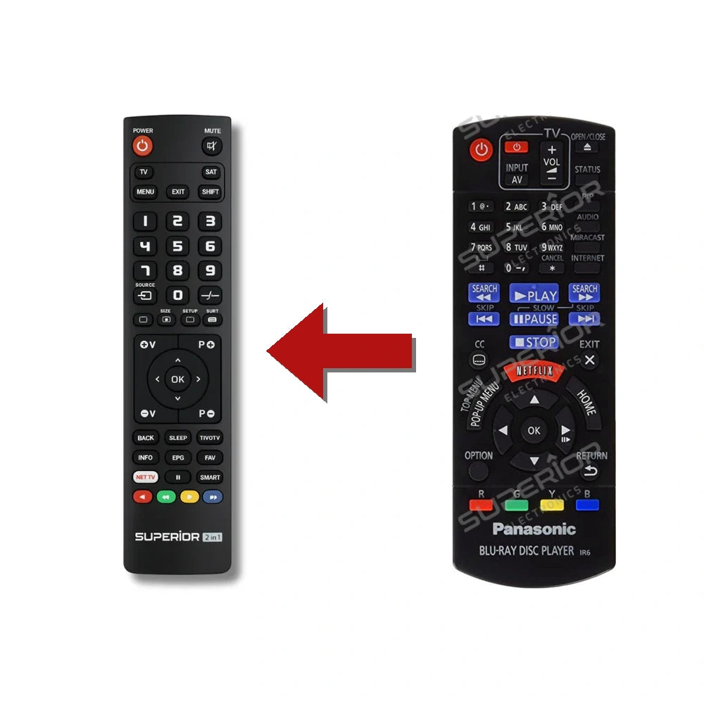 Panasonic DMP-BDT361 Ersatzfernbedienung im Vergleich