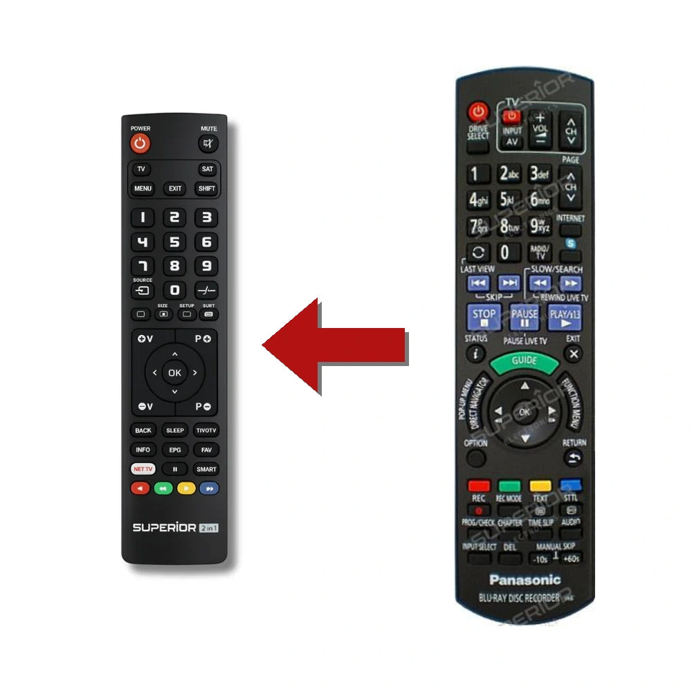 Panasonic DMR-BCT740 Ersatzfernbedienung im Vergleich