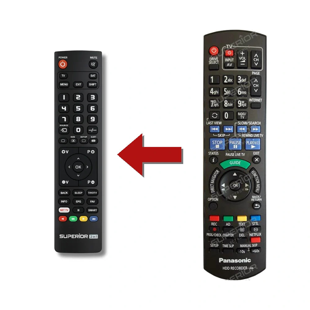 Panasonic DMR-BCT760 Ersatzfernbedienung im Vergleich