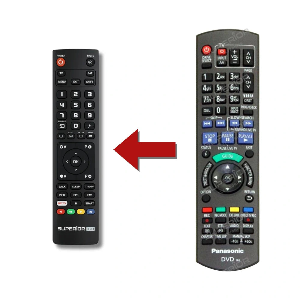 Panasonic DMR-XS400 Ersatzfernbedienung im Vergleich