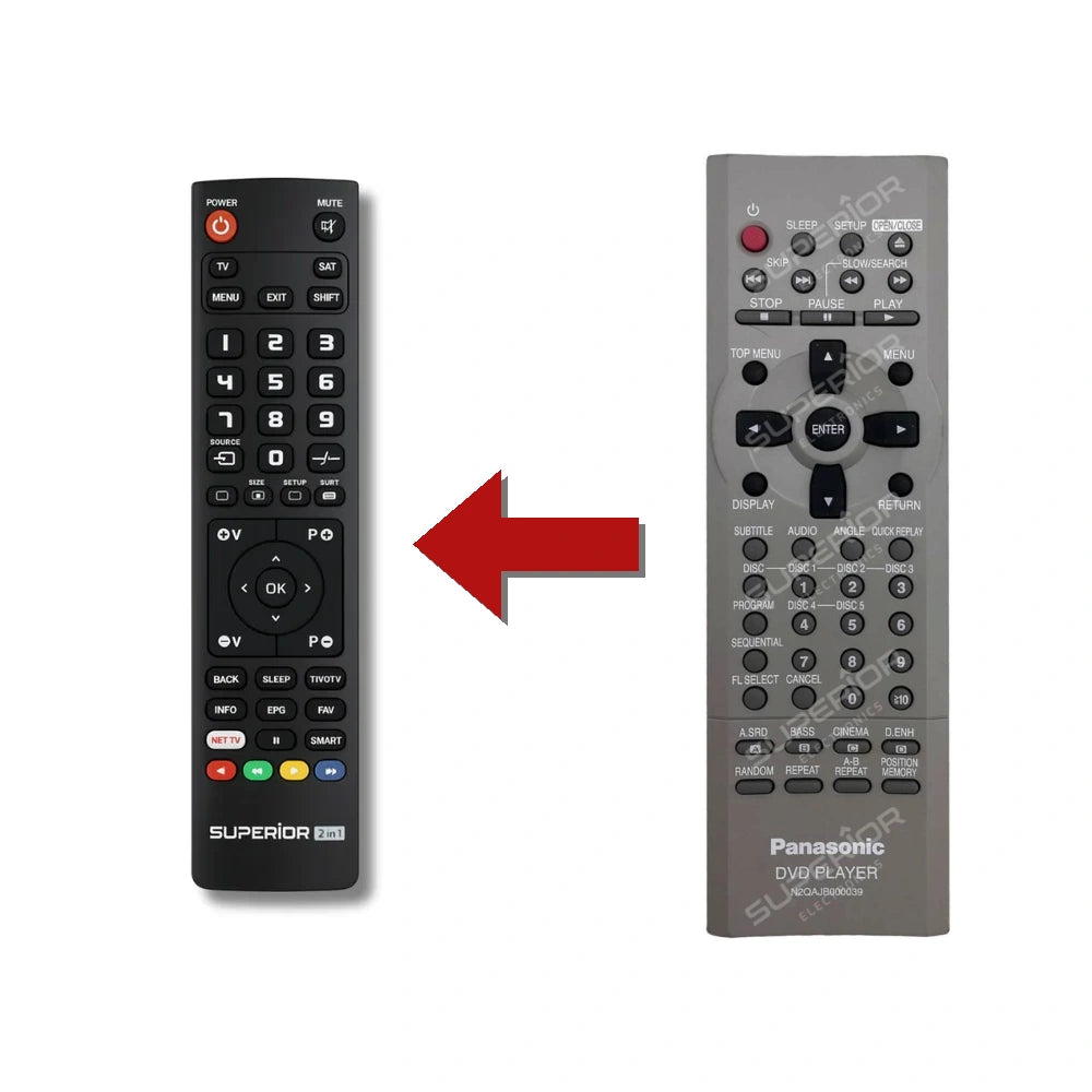 Panasonic DVD-CV52 Ersatzfernbedienung im Vergleich
