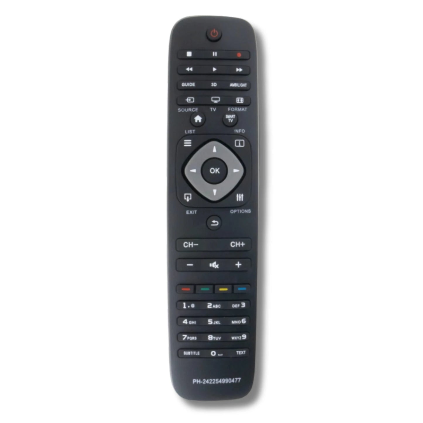 Ersatzfernbedienung für Philips RC242254990477 von vorne.