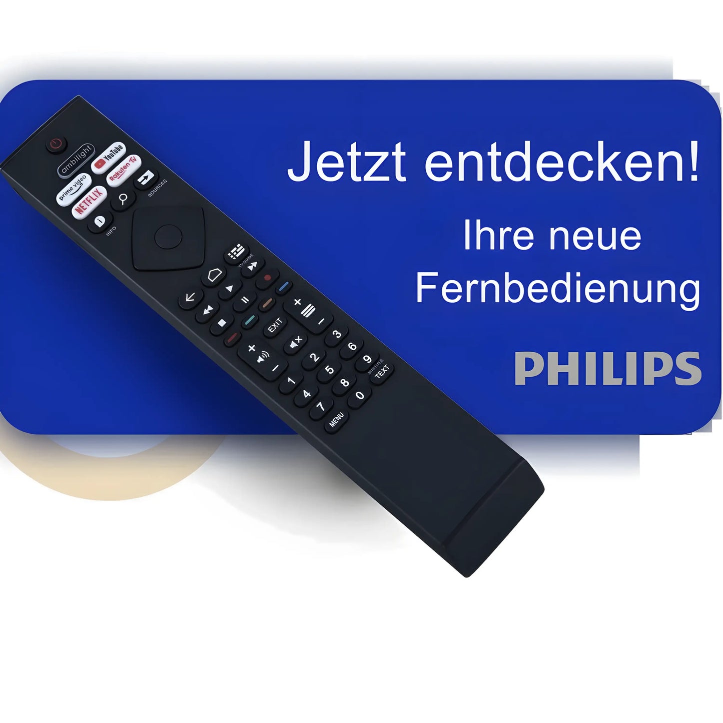 Philips BRC0984501 Ersatz Fernbedienung für Ambilight 4K Smart TV. Entdecken Sie Ihre neue Philips Fernbedienung.