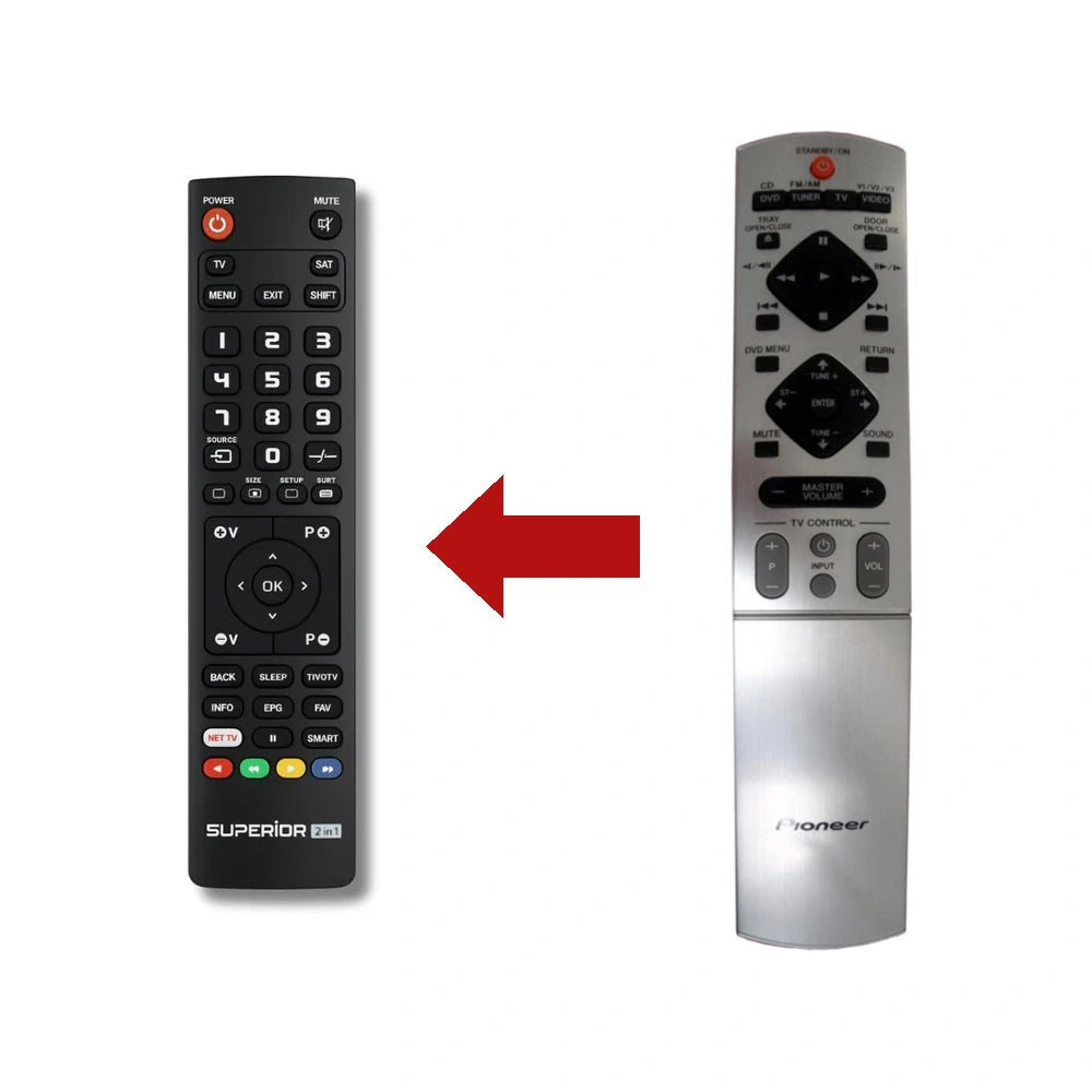 Pioneer AXD7339 Ersatzfernbedienung Vergleich mit Original