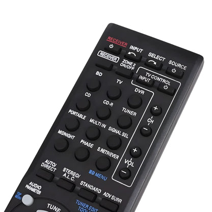 Detailansicht des oberen Tastenbereichs der Pioneer AXD7534 Ersatz Fernbedienung mit Receiver Power, Input Select ve Source Tasten.