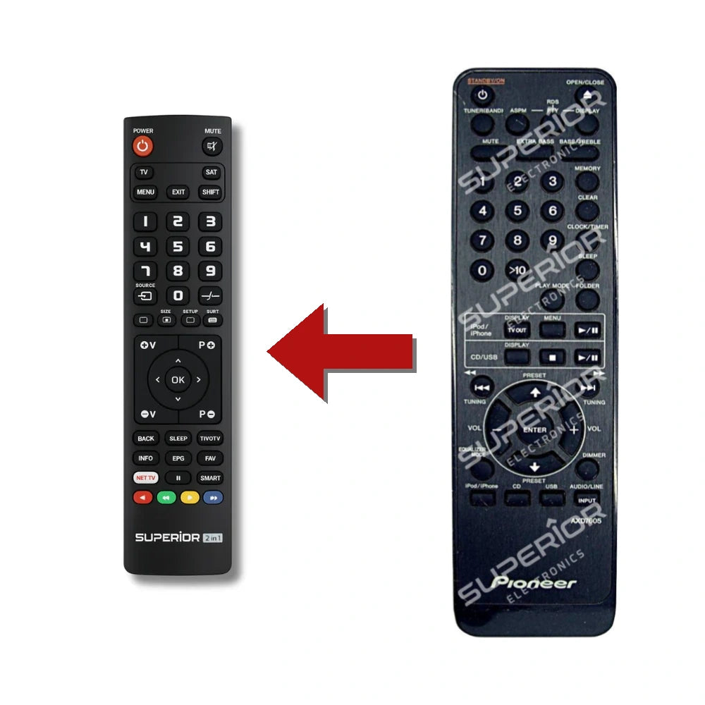 Pioneer AXD7605 Ersatzfernbedienung im Vergleich
