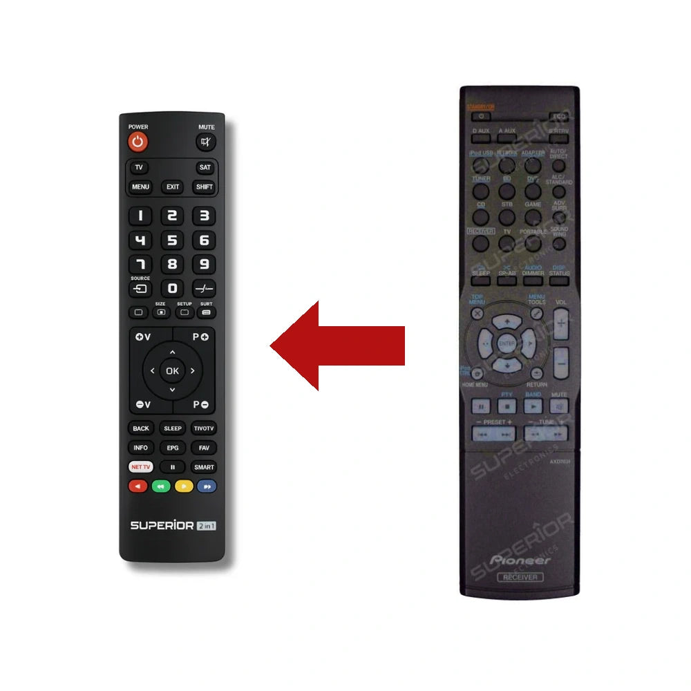 Pioneer AXD7631 Ersatzfernbedienung Vergleich mit Original