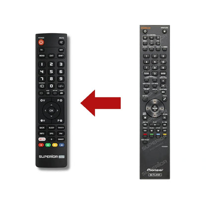 Pioneer BDP-LX91 Ersatzfernbedienung Vergleich mit Original