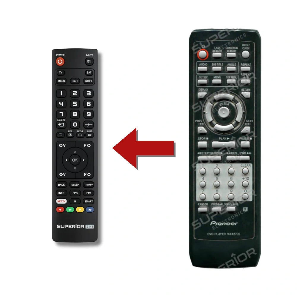 Pioneer DV-343 Ersatzfernbedienung im Vergleich