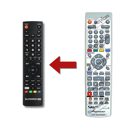 Pioneer DVR-530H Ersatzfernbedienung im Vergleich
