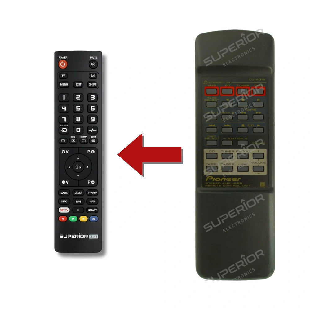 Pioneer F-502RDS Ersatzfernbedienung im Vergleich