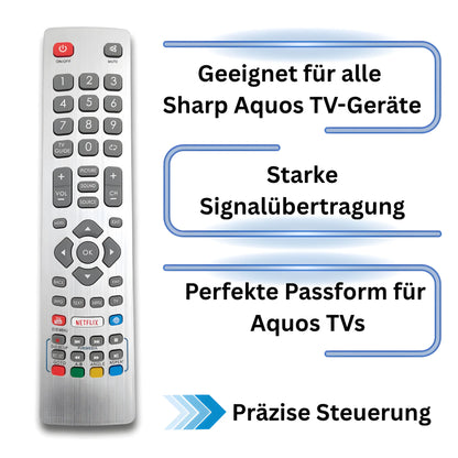 Geeignet für alle Sharp Aquos TV Geräte. Starke Signalübertragung und präzise Steuerung der Ersatzfernbedienung.