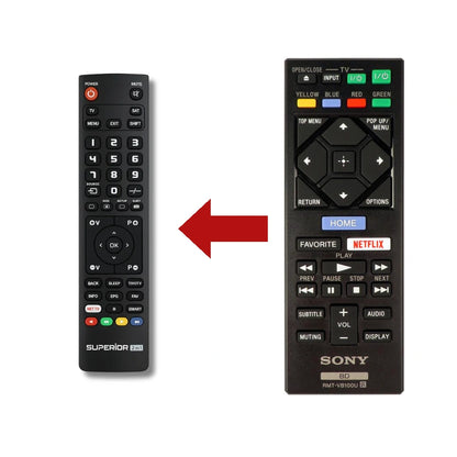 Sony BDP-S6500 Ersatzfernbedienung Vergleich mit Original