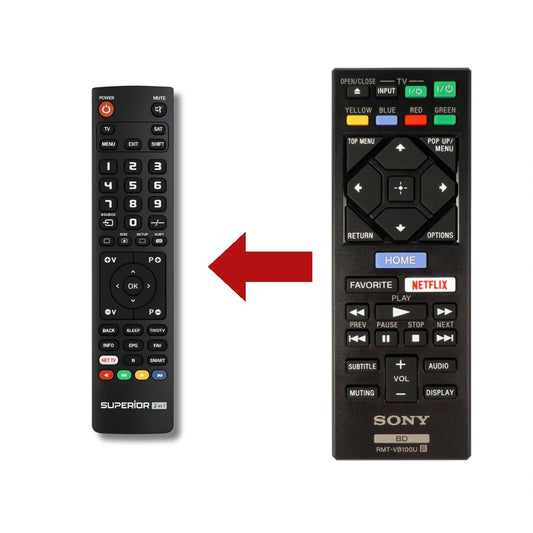 Sony BDP-S6500 Ersatzfernbedienung Vergleich mit Original