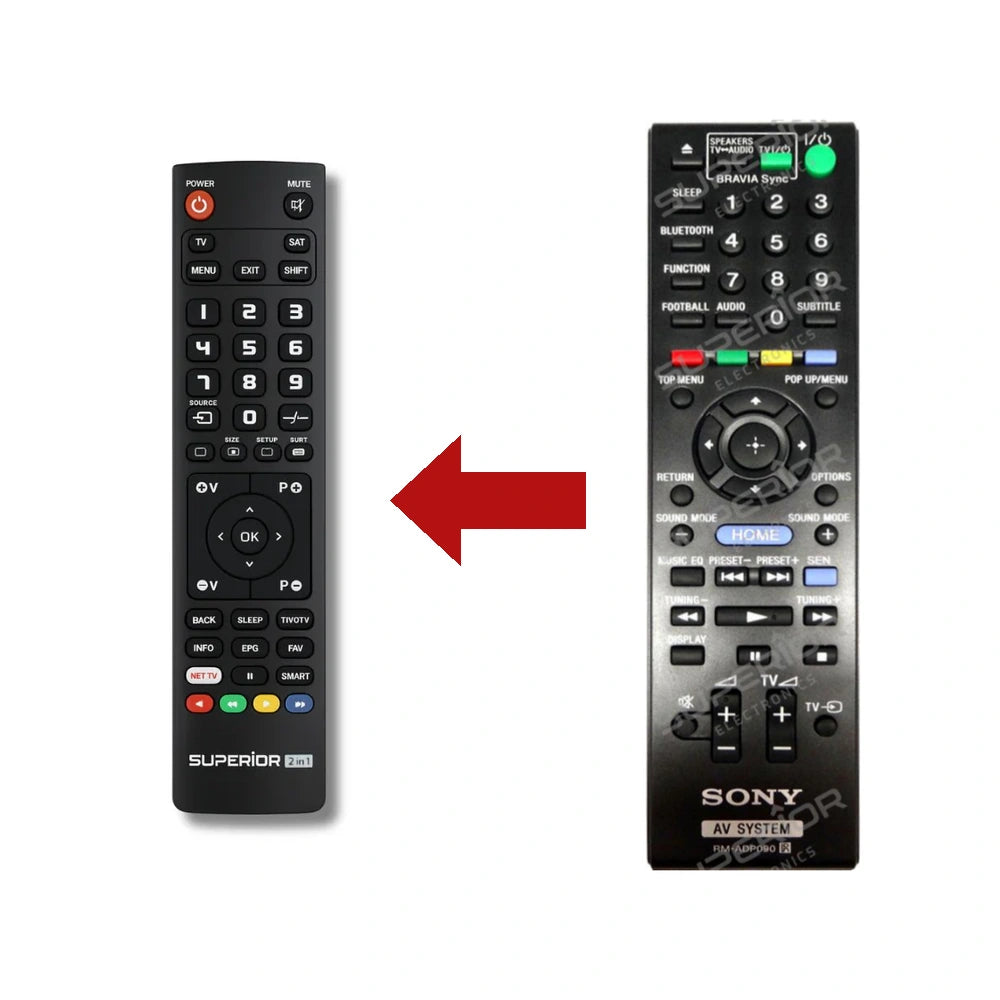 Sony BDV-E4100 Ersatzfernbedienung Vergleich mit Original