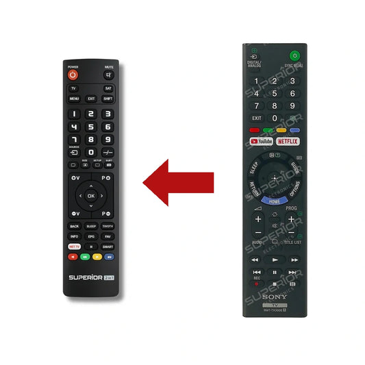 Sony KD-49XE7005 Ersatzfernbedienung Vergleich mit Original