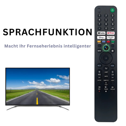 Sony RMF-TX520E Sprachfernbedienung mit Sprachfunktion – macht das Fernseherlebnis intelligenter, kompatibel mit Sony Bravia Google TV 4K und Smart LED/LCD Modellen