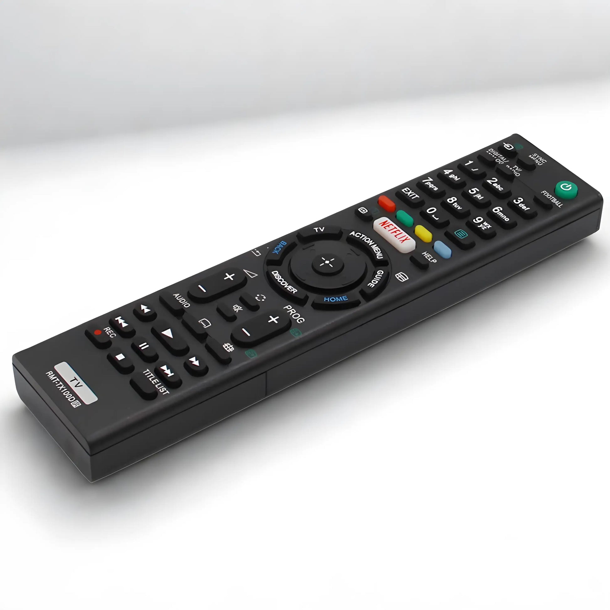Sony RMT-TX100D Ersatzfernbedienung – ergonomisches Design mit Netflix-Taste, kompatibel mit Sony Bravia KD (4K) und KDL (HD) Android Smart TVs